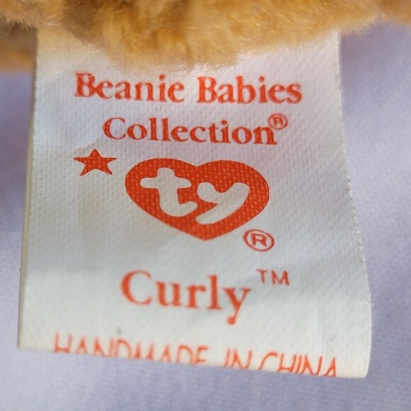 TY Beanie Baby "Curly" the Bear Vintage with Tags Retired 12/31/98 - Picture 7 of 9